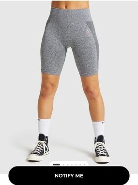 Like new Gymshark Flex Cycling Shorts - Charcoal Marl/Pink